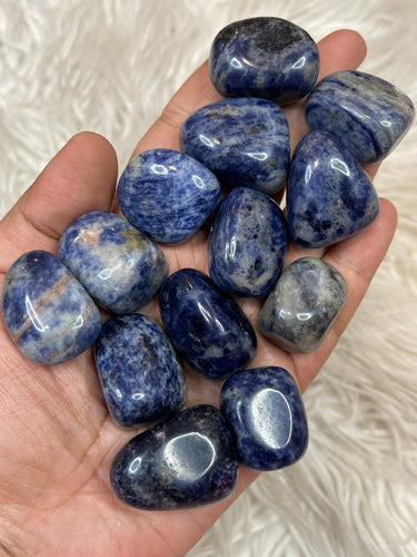 One Sodalite Tumble 1” to 1.5” wide